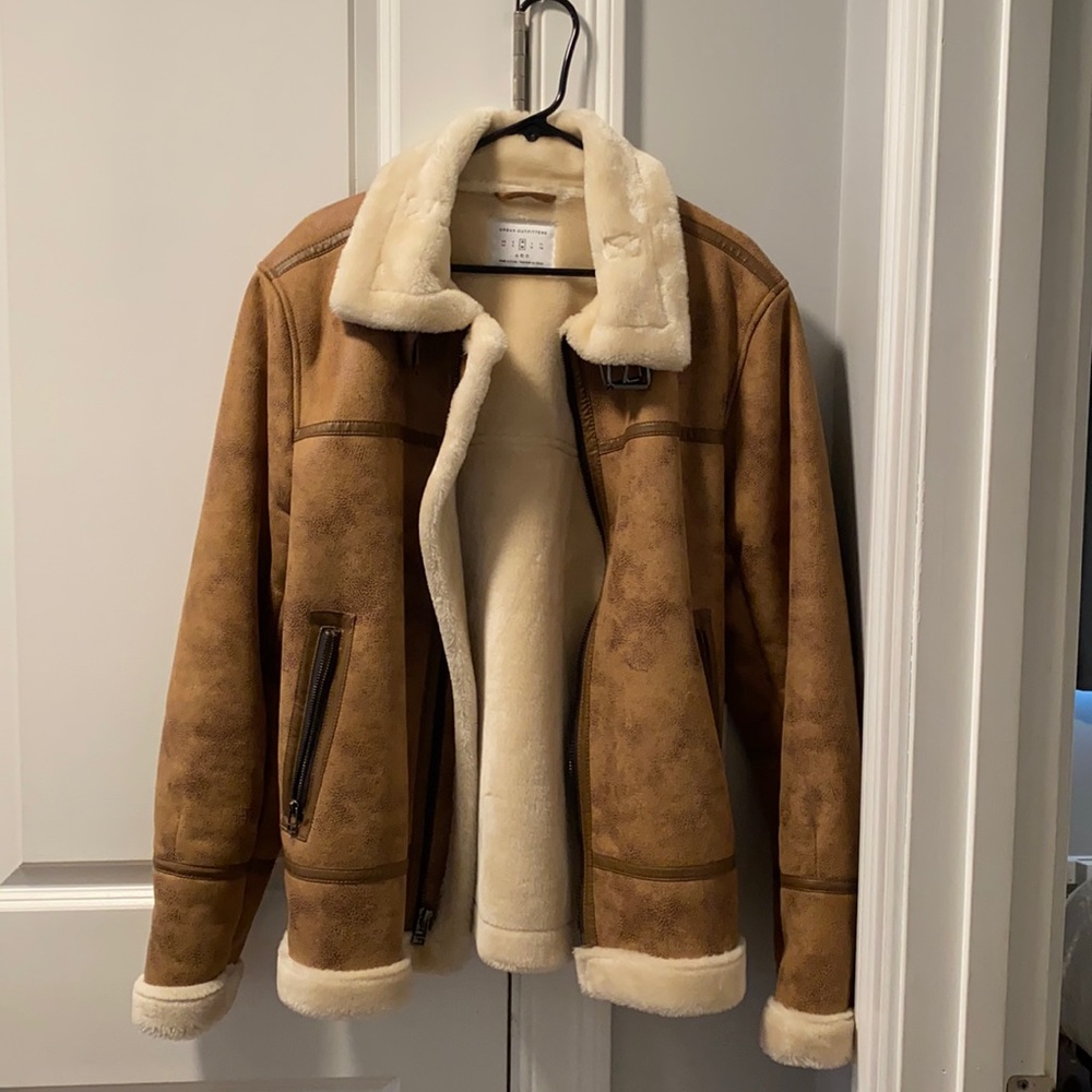 Men’s urban outfitters size M faux fur jacket Preowned